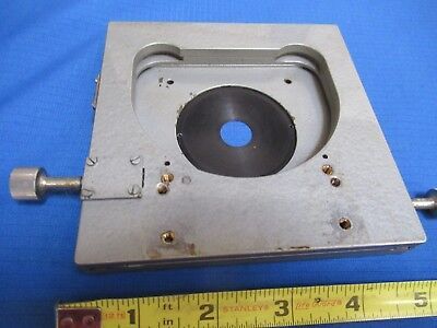 UNITRON JAPAN STAGE TABLE X-Y MICROMETER MICROSCOPE PART AS PICTURED &FT-3-46