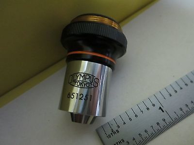 MICROSCOPE PART OBJECTIVE OLYMPUS 10X OPTICS AS IS BIN#34-T-17