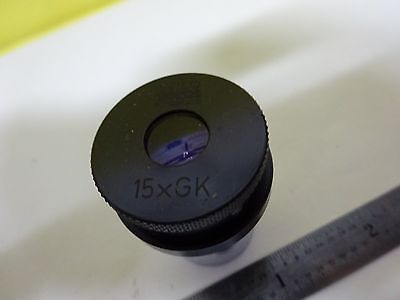 MICROSCOPE PART WILD HEERBRUGG SWISS EYEPIECE 15xGK OPTICS AS IS BIN#W9-40