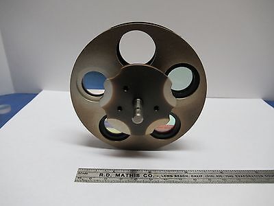 OPTICAL WYKO INTERFEROMETER FILTER WHEEL VERY NICE OPTICS AS PICTURED &85-34A