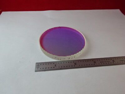 OPTICAL COATED FILTER FLAT LENS LASER HP2500 OPTICS AS IS #89-87