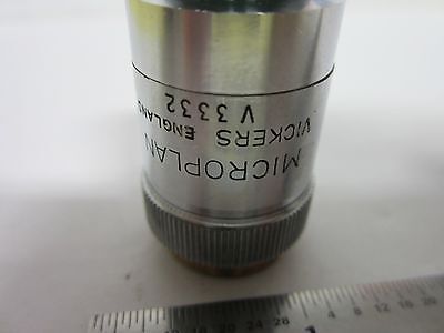 MICROSCOPE OBJECTIVE VICKERS UK ENGLAND 40X MET METALLOGRAPH OPTICS BIN#G5-23