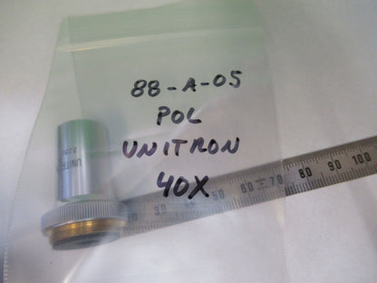 UNITRON POL OBJECTIVE P40X POL OPTICS MICROSCOPE PART AS PICTURED &88-A-05