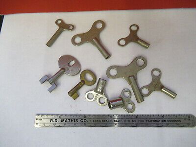 ANTIQUE LOT KEYS for  CLOCKS & MICROSCOPE CABINETS AS PICTURED #W8-FT-11