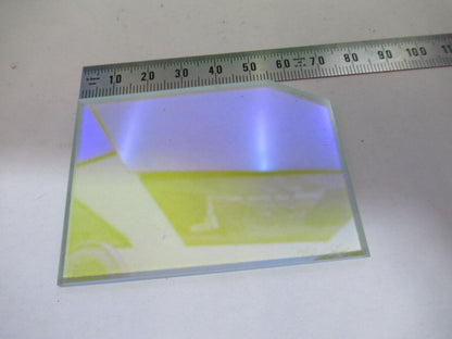 OPTICAL COATED GLASS PLATE DICHROIC LASER OPTICS AS PICTURED #Z8-A-16