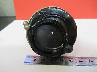 ANTIQUE LEITZ WETZLAR GERMANY CONDENSER IRIS MICROSCOPE PART AS PICTURED B1-B-15