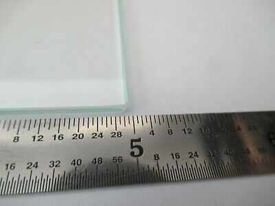 OPTICAL GLASS PLATE STAGE MICROSCOPE 5" SQUARE PART OPTICS AS PICTURED &F2-A-240