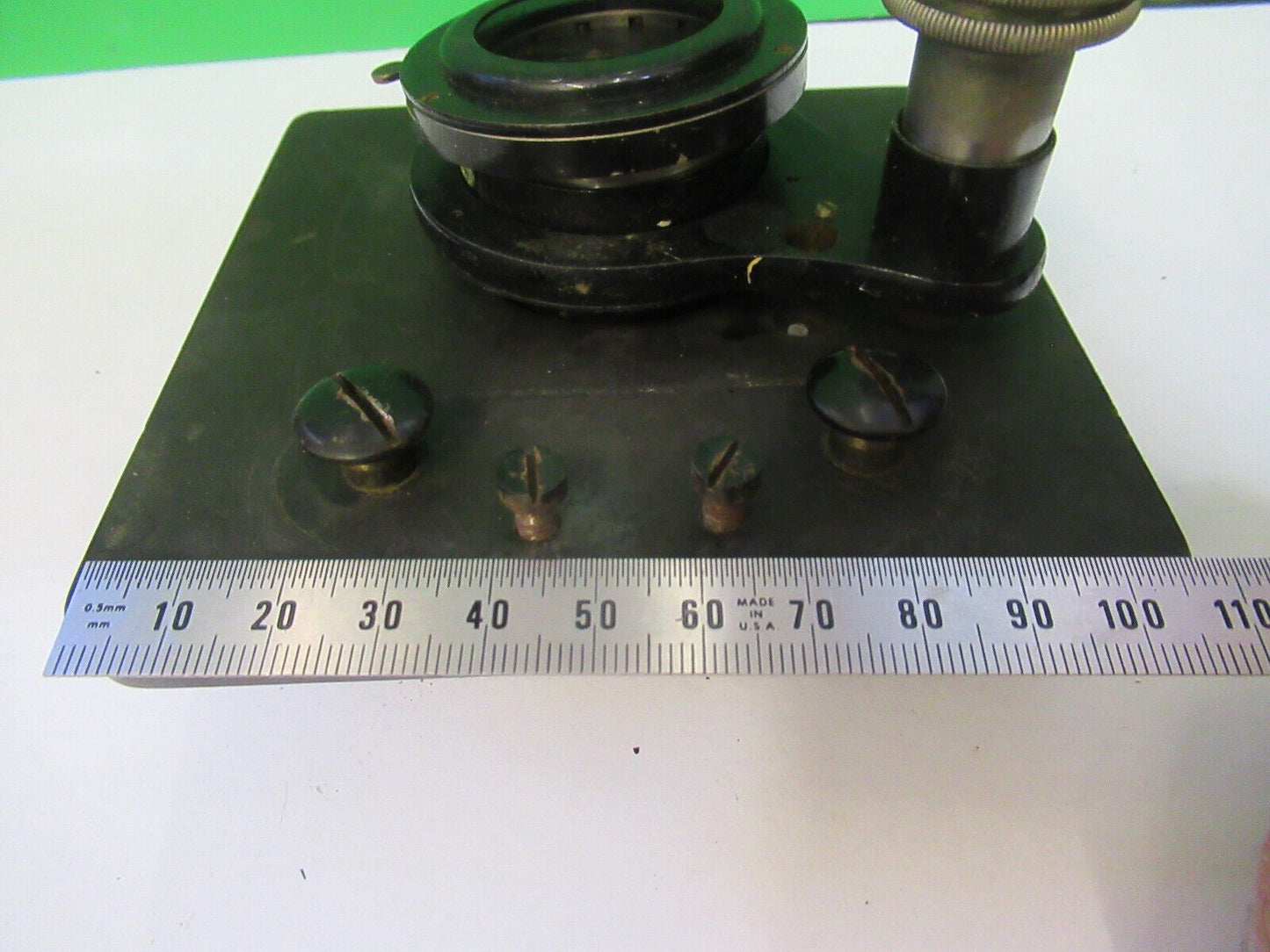 ANTIQUE SPENCER AO STAGE TABLE SPECIMEN MICROSCOPE PART AS PICTURED #R1-B-42