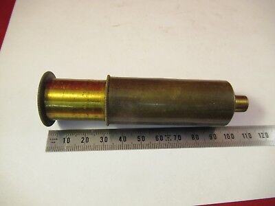 ANTIQUE BRASS TUBUS AND OBJECTIVE MICROSCOPE PART UNKNOWN MAKER &FT-4-100