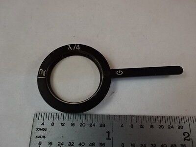 MICROSCOPE PART ZEISS POLARIZER RETARDER SLIDE POL OPTICS AS IS #T2-B-14