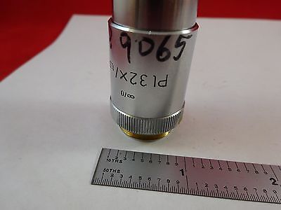 MICROSCOPE PART OBJECTIVE LEITZ PL 32X OPTICS AS IS BIN#K8-B-08