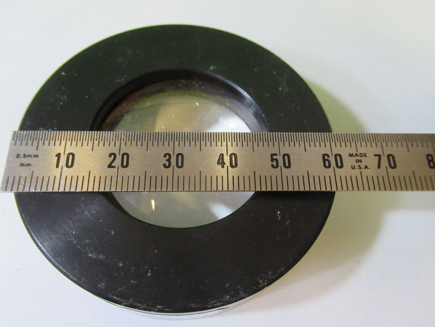 OPTICAL ORIEL MOUNTED LENS BI CONVEX OPTICS AS PICTURED &22-A-78