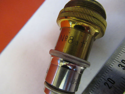 Reichert Austria Brass Microscope Objective No. 8a