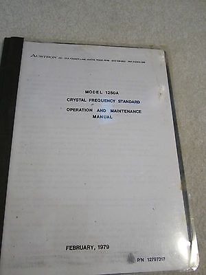 COPY MANUAL AUSTRON 1250A QUARTZ CRYSTAL FREQUENCY STANDARD