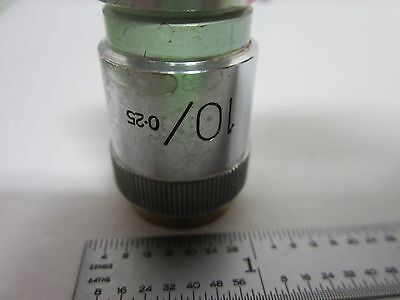 MICROSCOPE OBJECTIVE VICKERS ENGLAND 10X OPTICS BIN#R6-21