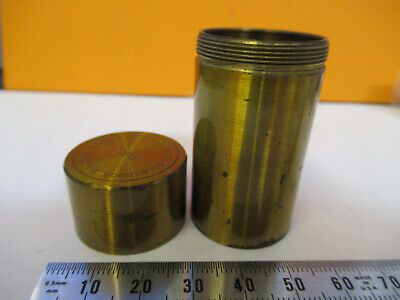 EMPTY BRASS BAUSCH LOMB CAN 1/6 OBJECTIVE MICROSCOPE PART AS PICTURED &A2-FT-71