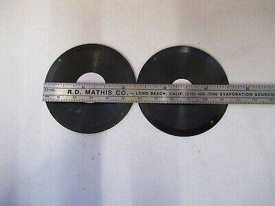 BAUSCH LOMB PAIR STAGE RINGS METALLOGRAPH MICROSCOPE PART AS PICTURED #W8-FT-12