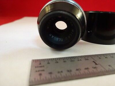 MICROSCOPE PART TESSAR BAUSCH LOMB OBJECTIVE LENS 32 mm OPTICS AS IS #Y7-H-93