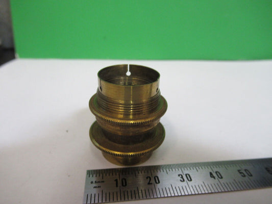 ANTIQUE JAMES PARKES OBJECTIVE BRASS ASSEM MICROSCOPE PART AS PICTURED &R2-A-81