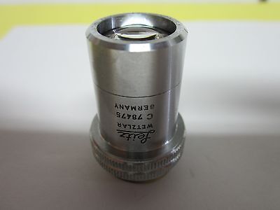 OPTICAL MICROSCOPE OBJECTIVE 2.5X PLANO PL LEITZ WETZLAR GERMANY OPTICS BN#C7-91