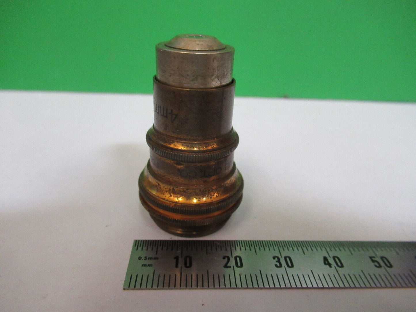 ANTIQUE BRASS BAUSCH LOMB  OBJECTIVE 43X MICROSCOPE PART AS PICTURED Z5-A-41