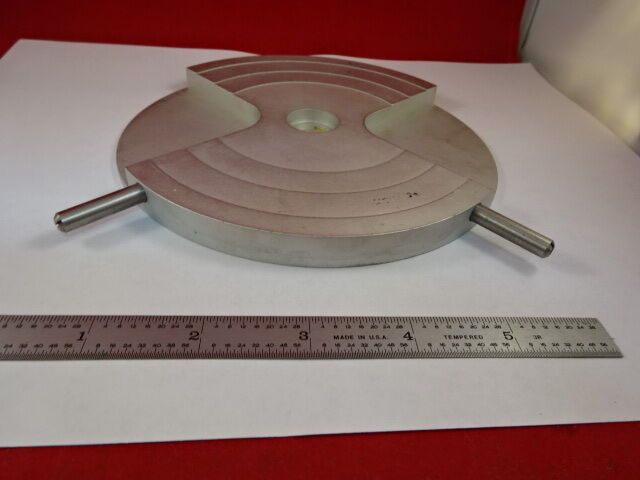 ALUMINUM STAGE WAFER SPECIMEN TABLE MICROSCOPE PART AS PICTURED &H1-C-20