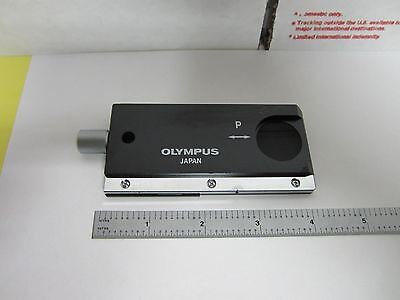 OLYMPUS MICROSCOPE SLIDE POLARIZER FILTER  OPTICS BIN#54-12