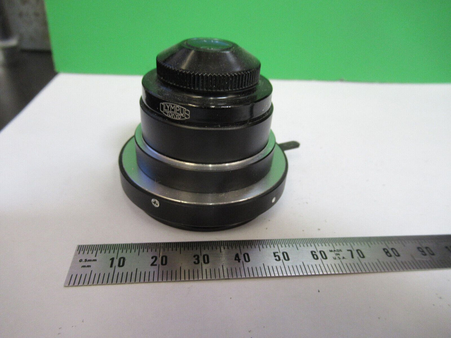 OLYMPUS JAPAN CONDENSER + IRIS + FILTER  MICROSCOPE PART AS PICTURED &72-C-07