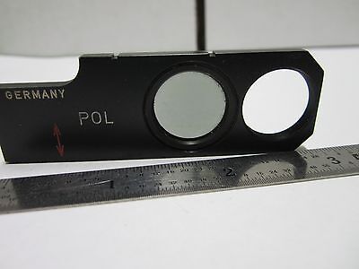 MICROSCOPE SLIDE POLARIZER FILTER LEITZ [some delamination] OPTICS  BIN#F1-17