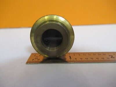 ANTIQUE JAPAN RARE BRASS OBJECTIVE UNKNOWN MICROSCOPE PART AS PICTURED &7B-B-41