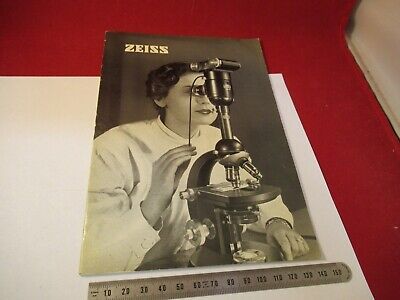 VINTAGE ZEISS DEUTSCHLAND HANDBUCH KATALOG MIKROSKOP TEIL WIE ABGEBILDET &amp;9-FT-78