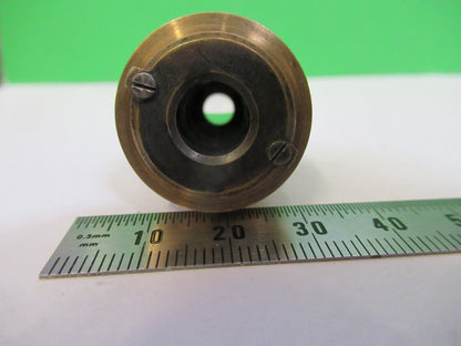 ANTIQUE BRASS GRUNOW RARE OBJECTIVE LENS MICROSCOPE PART AS PICTURED &R9-B-08