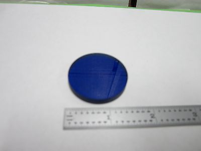 OPTICAL ROUND BLUE GLASS FILTER LASER OPTICS BIN#Q4-R-23