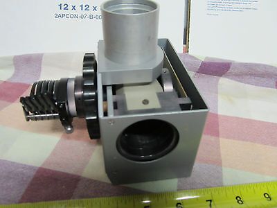 REICHERT AUSTRIA MICROSCOPE  PART LAMP HOUSING + IRIS + FILTERS OPTICS BIN#A6