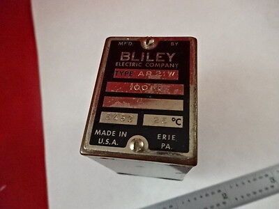 VINTAGE QUARTZ CRYSTAL FREQUENCY CONTROL BLILEY 100 kHz AR21W AS IS B#F1-E-11