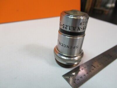 ANTIQUE OBJECTIVE SPENCER 95X OPTICS MIXROSCOPE PART AS PICTURED &7B-B-65