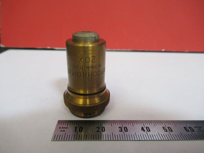 ANTIQUE APO BAUSCH LOMB OBJECTIVE 20X  MICROSCOPE PART AS PICTURED &S9-A-54