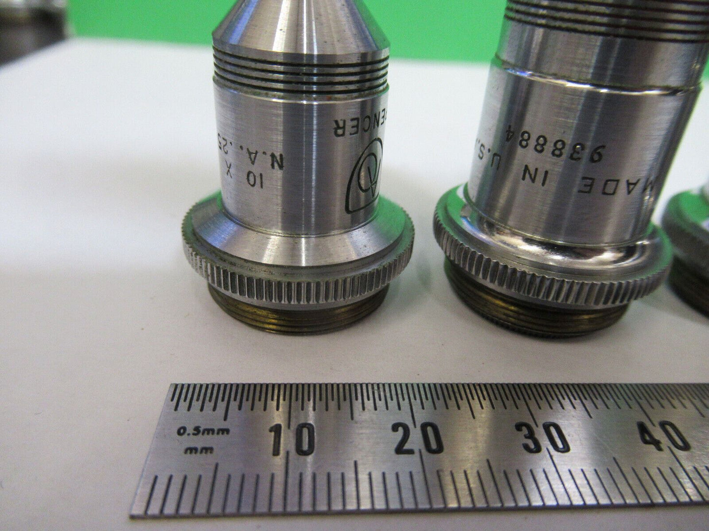 ANTIQUE SPENCER OBJECTIVE LOT LENSES MICROSCOPE PART AS PICTURED &Q4-A-04