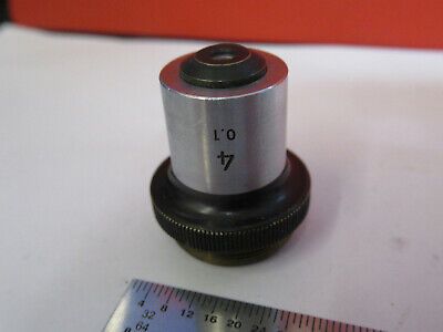 NIKON JAPAN OPTICS 4X OBJECTIVE LENS MICROSCOPE PART AS PICTURED &4B-A-63