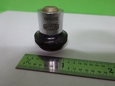 FOR PARTS MICROSCOPE OLYMPUS M10 OBJECTIVE  JAPAN OPTICS BIN#K1-M-27