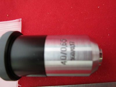 MICROSCOPE OBJECTIVE OPTICS 40X ZEISS JENA GERMANY #2-143