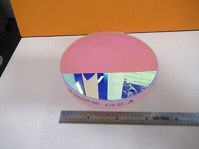 OPTICAL LARGE DICHROIC FUSED SILICA FLAT 4" OPTICS MIL SPEC AS PICTURED &8M-A-59