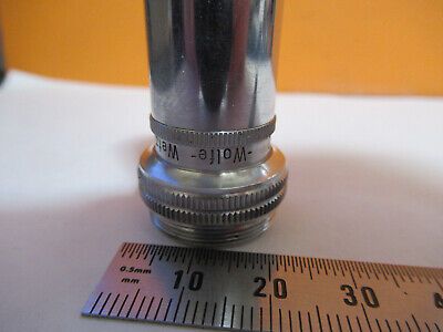 OBJECTIVE WOLFE WETZLAR GERMANY 10X MICROSCOPE PART OPTICS AS PICTURED 4B-FT-78