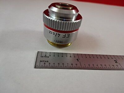 MICROSCOPE PART LEITZ WETZLAR GERMANY OBJECTIVE EF 4X OPTICS AS IS BIN#L9-B-01