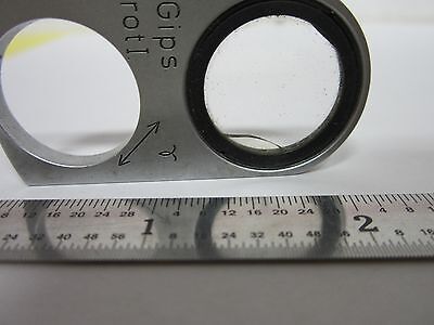 MICROSCOPE SLIDE GIPSUM GIPS [crack on LENS] OPTICS AS IS BIN#G9-20