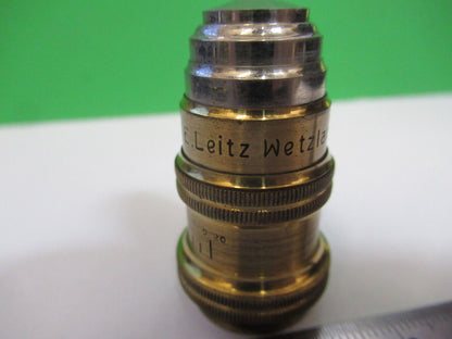 ANTIQUE BRASS ERNST LEITZ POL APO OBJECTIVE MICROSCOPE PART AS PICTURED #R6-A-71