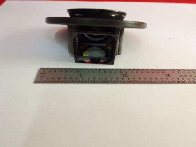 GLASS PRISM OLYMPUS JAPAN HEAD OPTICS MICROSCOPE PART AS IS &2-A-01