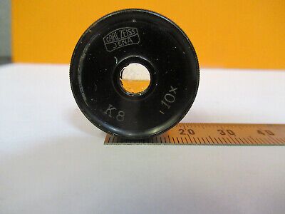 ANTIQUE ZEISS GERMANY EYEPIECE K8 10X OKULAR MICROSCOPE PART AS PICTURED P9-A-46