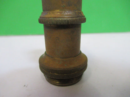 RUSTY ANTIQUE BRASS ERNST LEITZ OBJECTIVE MICROSCOPE PART AS PICTURED &H9-A-43