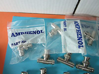 LOT 14 PCS BNC RF MICROWAVE CONNECTORS T BNC AS IS  BIN#B8-10